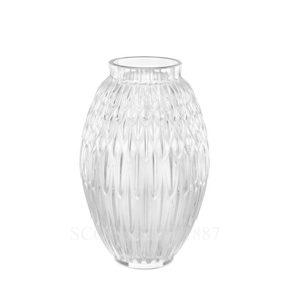lalique plumes vase clearl