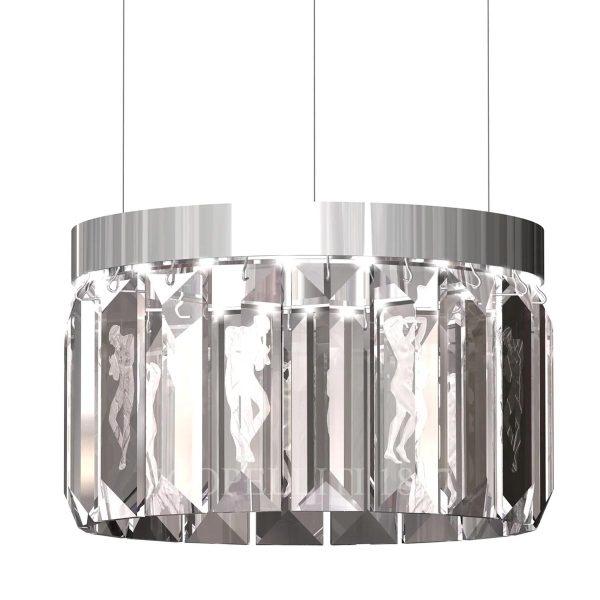 Lalique Serene Chandelier Circular Lamp 18 Prisms