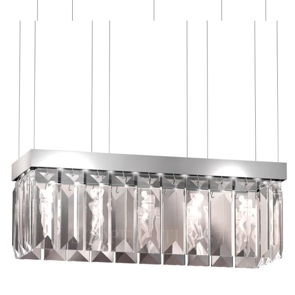 Lalique Serene Chandelier Rectangular 26 Prisms