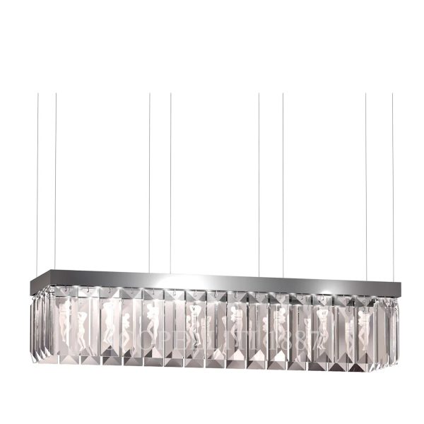 Lalique Serene Chandelier Rectangular 40 Prisms