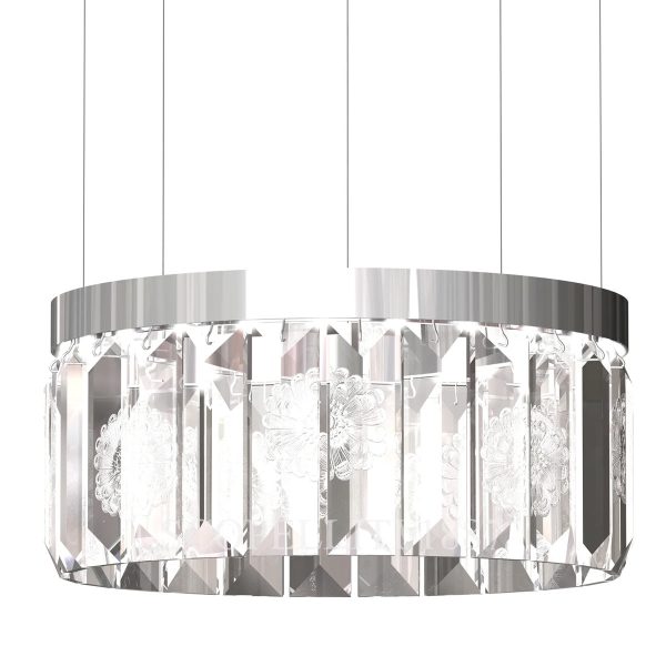 Lalique Serene Dahlia Chandelier Circular 24 Prisms
