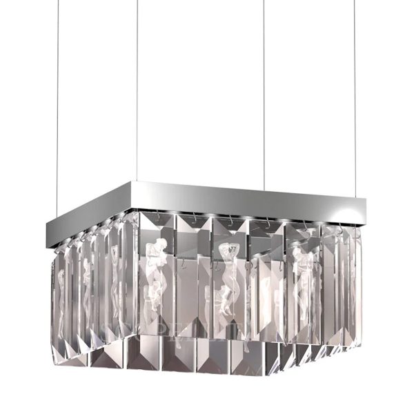 Lalique Serene Figures Chandelier Square 24 Prisms