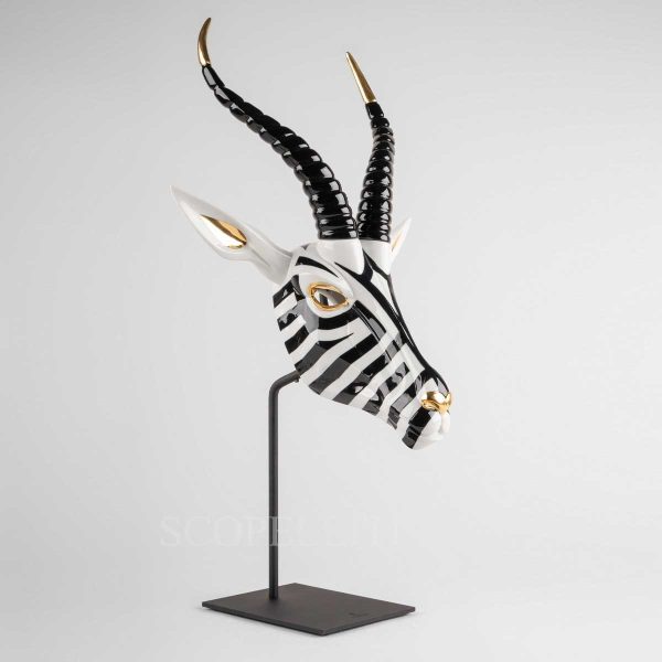lladro antelope mask porcelain fierce portraits