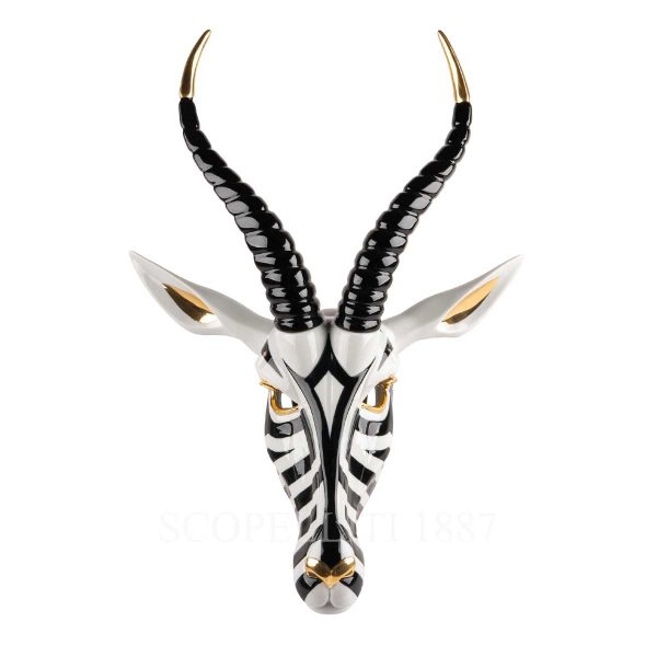 lladro antelope mask porcelain fierce portraits