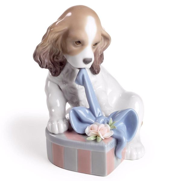 lladro cant wait dog porcelain figurine