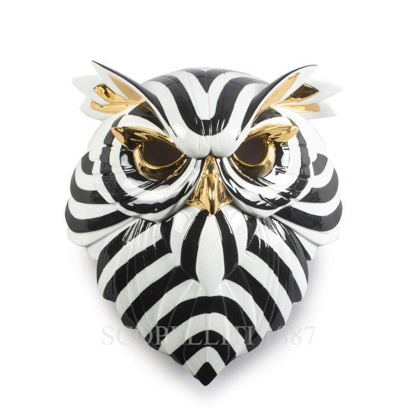 lladro fierce portraits ouk mask black gold