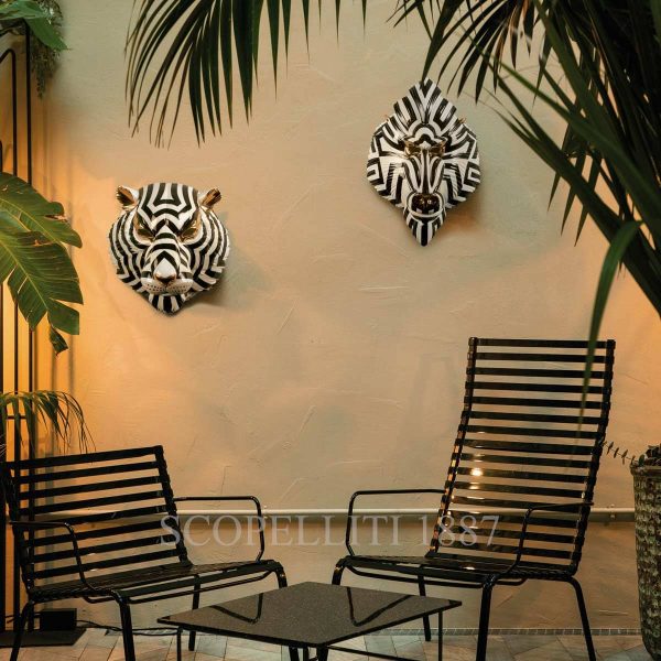 fierce portraits animal mask black gold by lladro