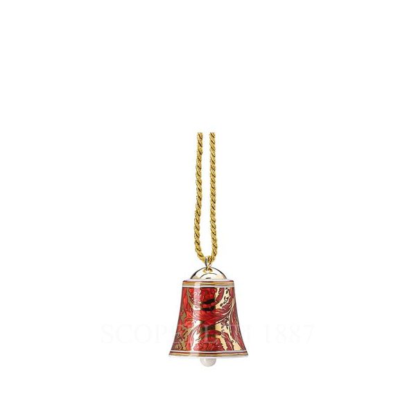 versace porcelain bell medusa garland red