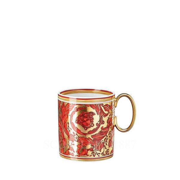 versace mug medusa garland red