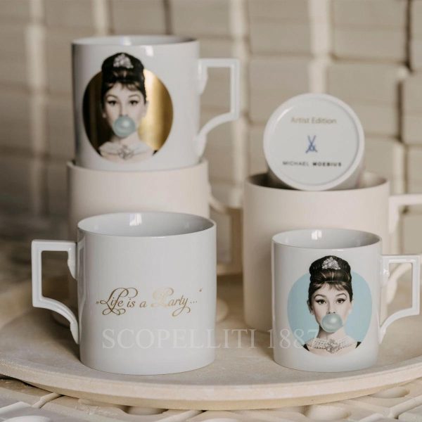 meissen mugs audrey gold