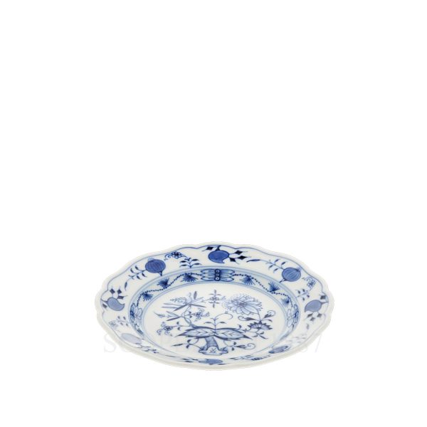 meissen blue onion bread plate view