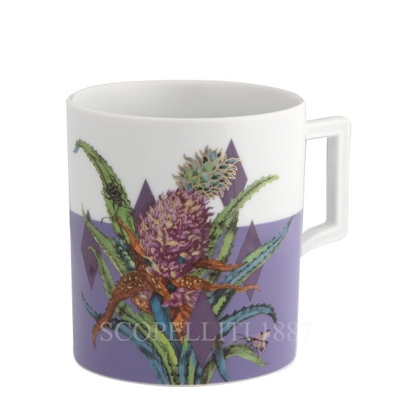 meissen mug exotic purple detail
