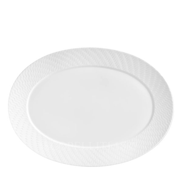 meissen no41 waves relief large oval plate