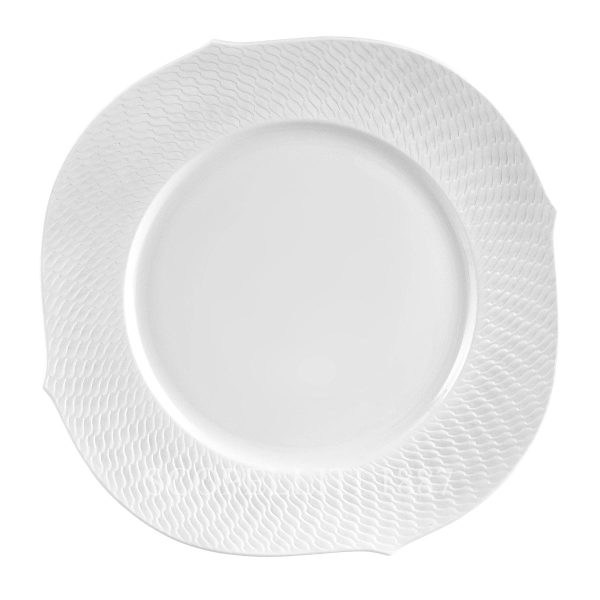 meissen waves relief bisque charger plate