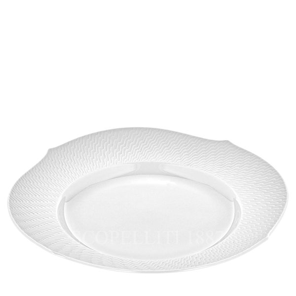 meissen waves relief bisque dessert plate view
