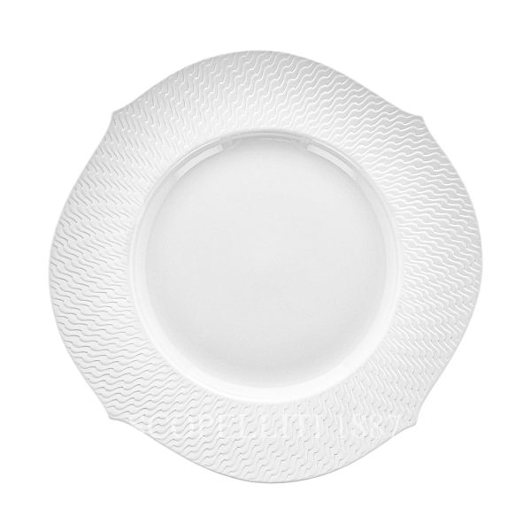 meissen waves relief bisque dinner plate