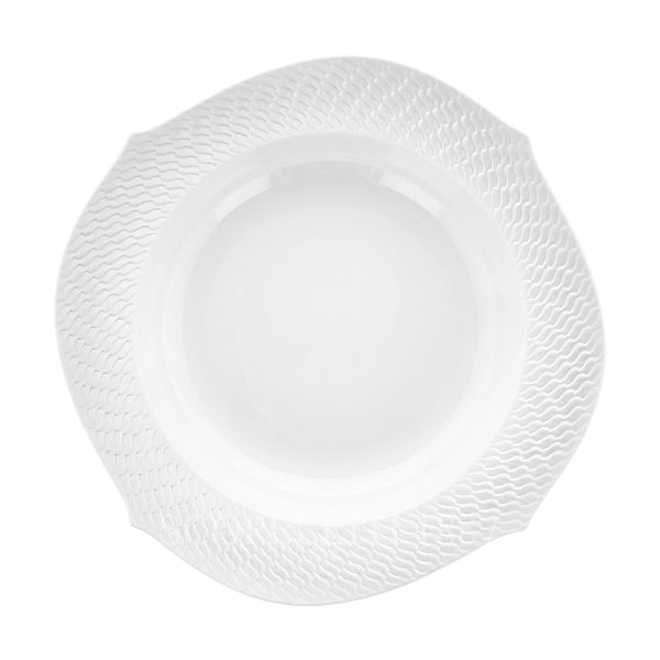 meissen waves relief bisque soup plate