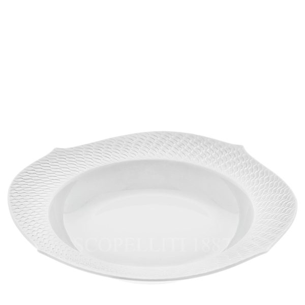 meissen waves relief bisque soup plate view