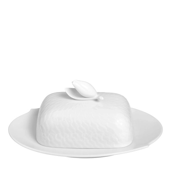 meissen waves relief butter dish
