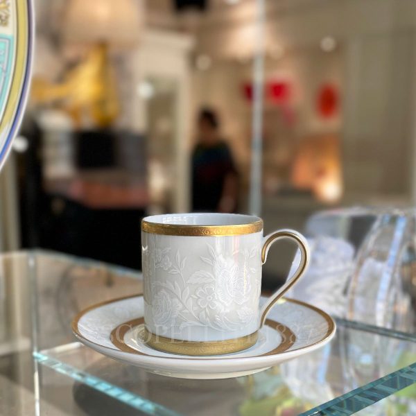 mikasa antique lace coffee cup and saucer