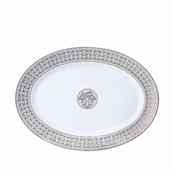 hermes mosaique au 24 platinum large oval platter