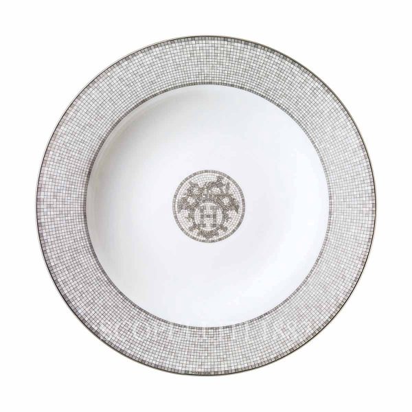 hermes mosaique au 24 platinum round deep platter
