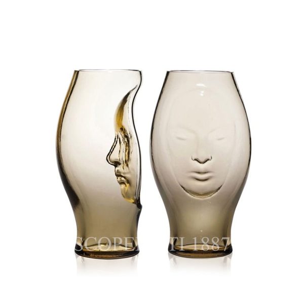 venini murana vase straw yellow