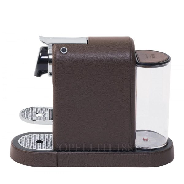 giobagnara nespresso coffee machine brown leather citiz easy