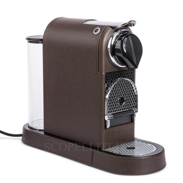 giobagnara nespresso coffee machine brown leather citiz easy