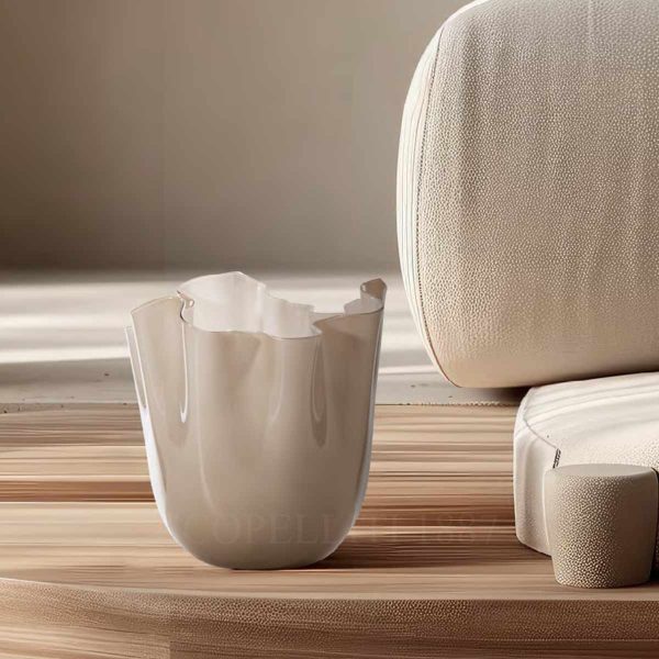 venini vase fazzoletto medium moka