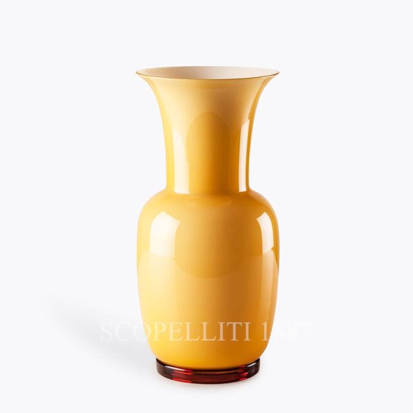 venini opalino vase medium amber