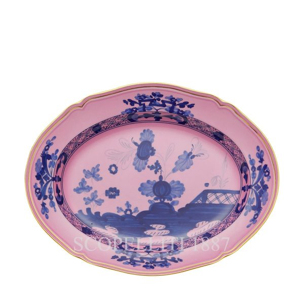 Ginori 1735 Oval Platter Small Oriente Italiano Azalea