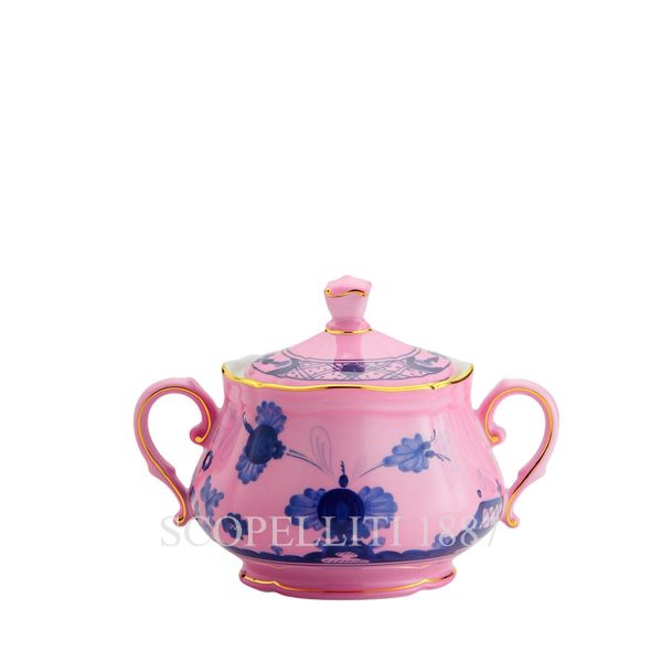 Ginori 1735 Sugar Bowl With Lid Oriente Italiano Azalea