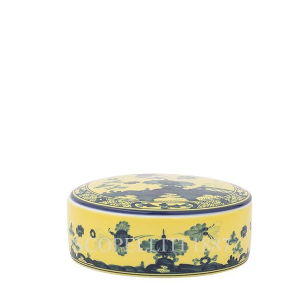 Ginori 1735 Round Box With Lid Oriente Italiano Citrino