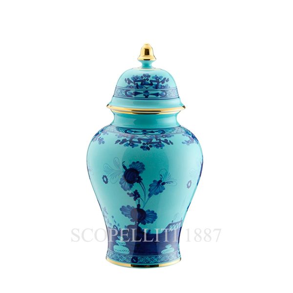 Ginori 1735 Potiche Small Vase With Cover Oriente Italiano Iris