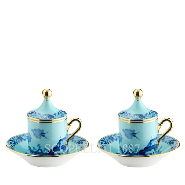 Ginori 1735 Téte a Téte Coffee Set Oriente Italiano Iris