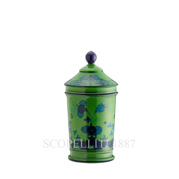 Ginori 1735 Pharmacy Vase With Lid Oriente Italiano Malachite
