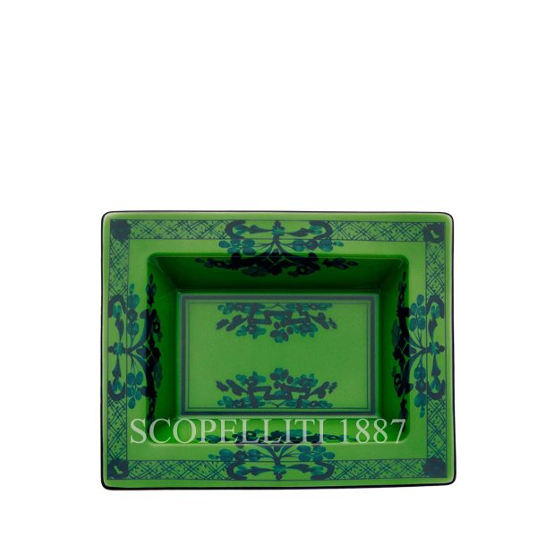Ginori 1735 Rectangular Vide Poche Oriente Italiano Malachite