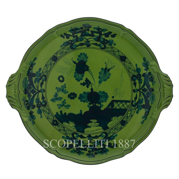 Ginori 1735 Round Cake Plate Oriente Italiano Malachite