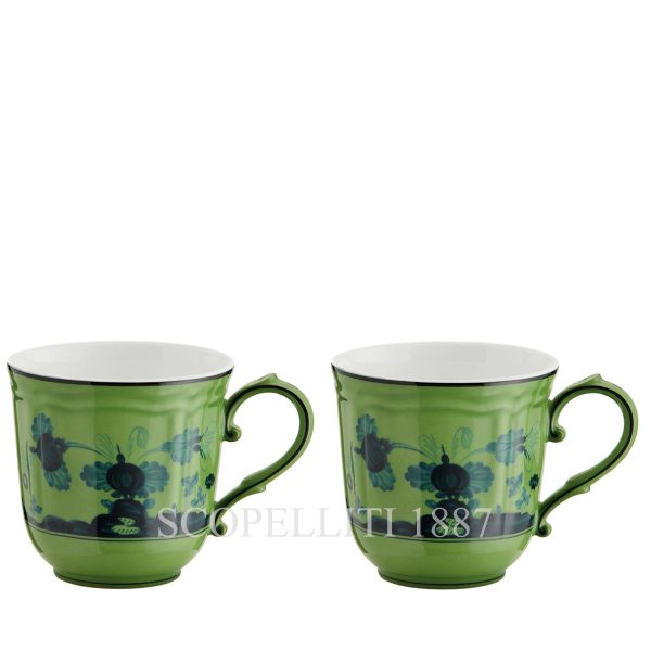 Ginori 1735 Mug Set For Two Oriente Italiano Malachite