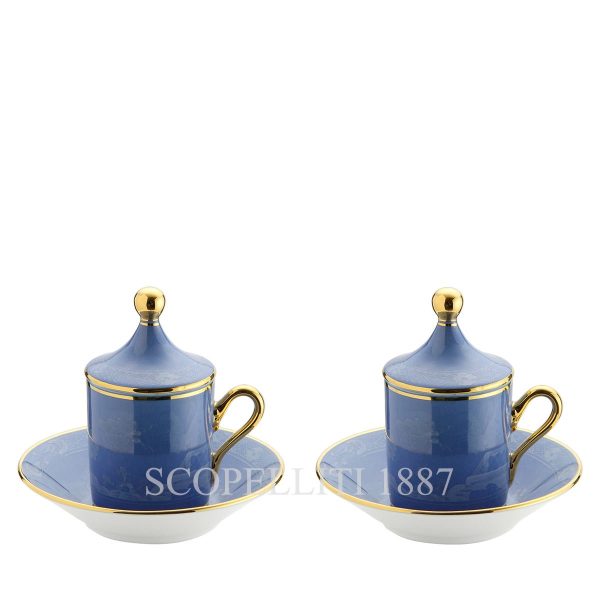 Ginori 1735 Téte a Téte Coffee Set Oriente Italiano Pervinca