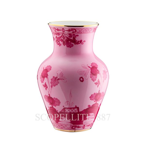 Ginori 1735 Ming Vase Large Oriente Italiano Porpora