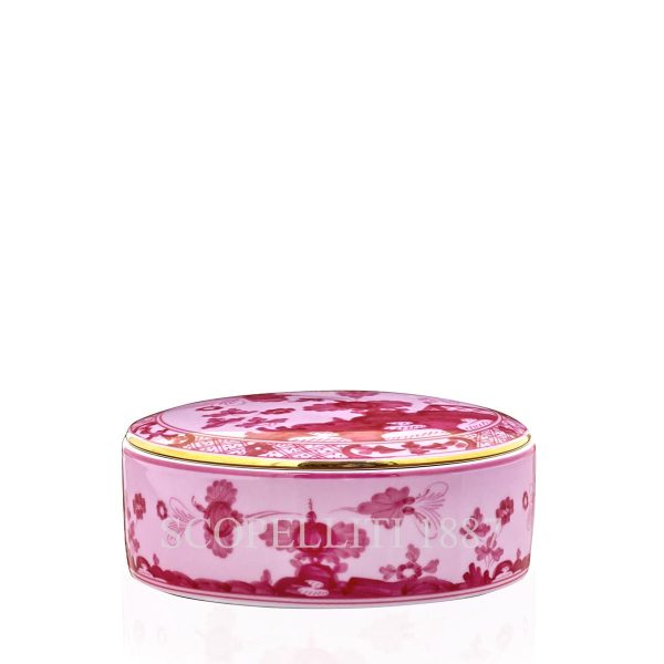 Ginori 1735 Round Box With Lid Oriente Italiano Porpora