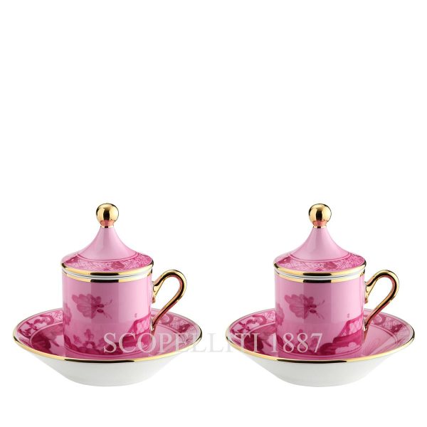 Ginori 1735 Téte a Téte Coffee Set Oriente Italiano Porpora