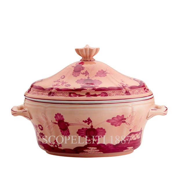 Ginori 1735 Tureen With Cover Oriente Italiano Vermiglio
