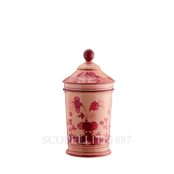 Ginori 1735 Pharmacy Vase With Lid Oriente Italiano Vermiglio