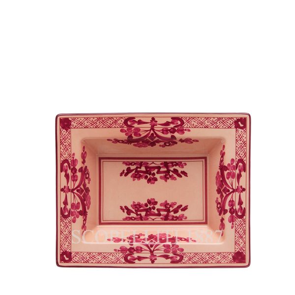 Ginori 1735 Rectangular Vide Poche Oriente Italiano Vermiglio