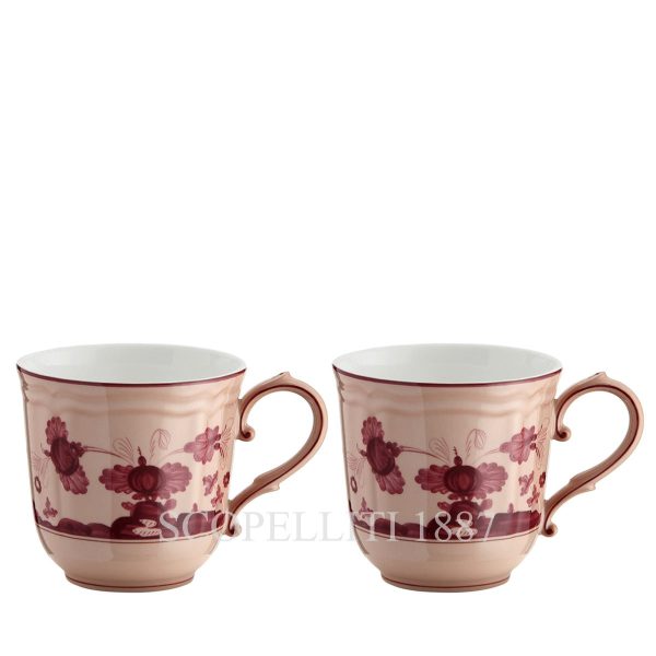 Ginori 1735 Mug Set For Two Oriente Italiano Vermiglio