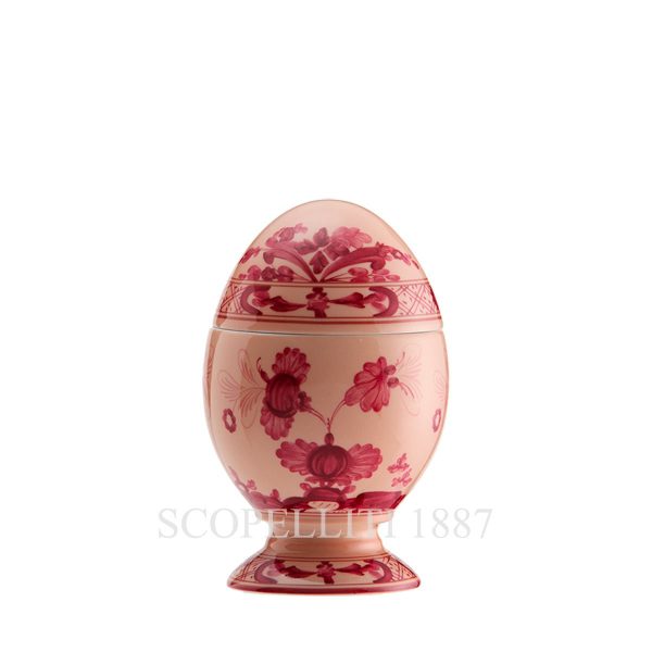 Ginori 1735 Small Covered Egg Oriente Italiano Vermiglio