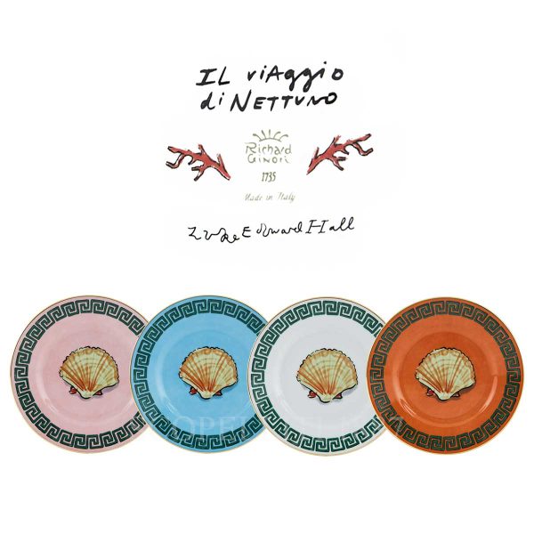 richard ginori set of 4 bread plates il viaggio di nettuno